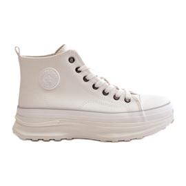 Kvinders sneakers på platformen Big Star OO274064 White Platform hvid
