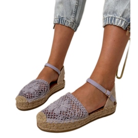 Openwork Espadrilles Purple Sandals lilla