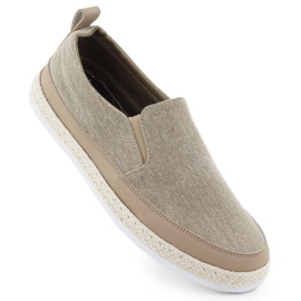 Mænds sko Espadrilles gled Khaki Nowacki 0017-T beige