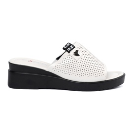 Seastar Hvid Openwork flip flops på platformen