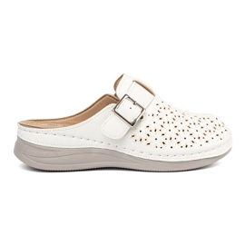 Seastar Hvide flip flops med en fuld næse og en spænde