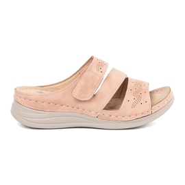 Seastar Lyserosa flip flops på en lav kile lyserød
