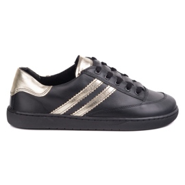 Sneakers Barfoot Women's Kaia Olivier - Sorte lædersko