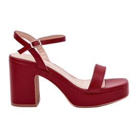 Eco Leather Sandals på Bourgogne Post rød
