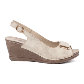 Goodin Golden Women's Sandals on Wedge gylden