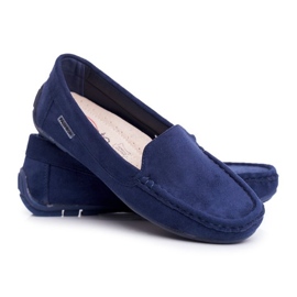 Evento Kvinders moccasins Navy Blue-Eco-Sham blå