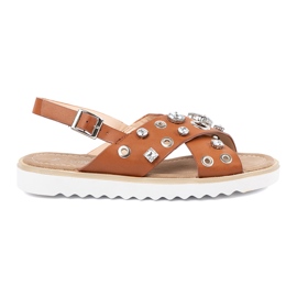 Caramel Women's Sandals med studs beige