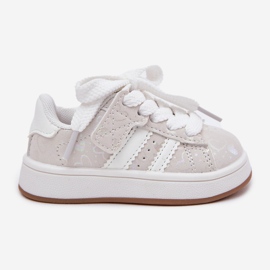 Sneakers sportssko til børns hjerter hvid