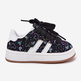 Sneakers sneakers sportssko med sorte hjerter