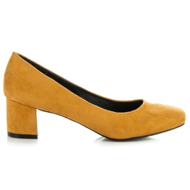 Vices New Collection Klassiske ruskindspumper gul