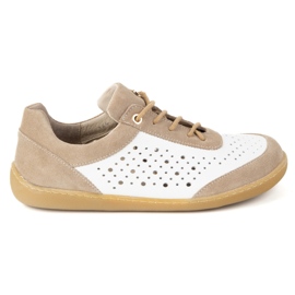 Olivier Barfodet kvinder minimalistiske sneakers 1769pol hvid perforeret