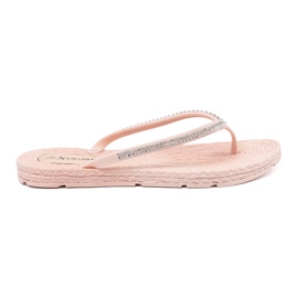 Seastar Lyserosa flip -flops med zirkoner lyserød
