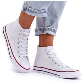 Kvinders høje hvide klassiske sneakers