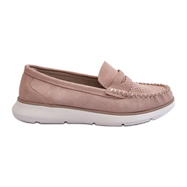 Suede Loafers på Sergio Leone SP012 Beige Platform