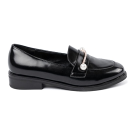 Seastar Sorte lakerede loafers med perler