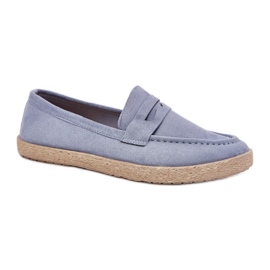 Mænds loafers med blå fletning