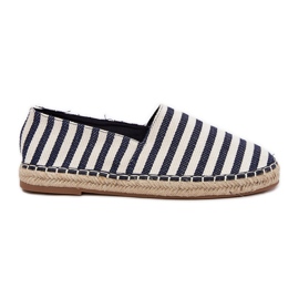 Mænds espadrilles med marineblå stribet