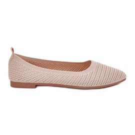 Beige -mesh materiale ballerinas beige ballerinas