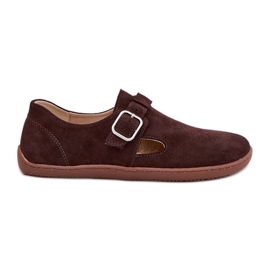 Kvinders ruskindsko med barfodede buler Zazoo N1261 Chokolade brun