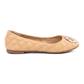 Beige ballerinas lavet af øko læder