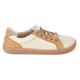 Olivier Kvinders lædersko barfodet 910j beige