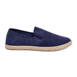 Boto Espadrilles mænds sneakers med Eco Suede Navy Lunaria blå