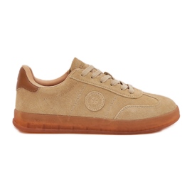 Kvinders ruskind sneakers Big Star RR274849 Hi-Polish Beige System