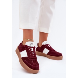 Women's Suede Sneakers Big Star af Daniel Lopez SS2D4023 Bourgogne rød