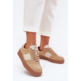 Women's Suede Sneakers Big Star af Daniel Lopez SS2D4022 Beige