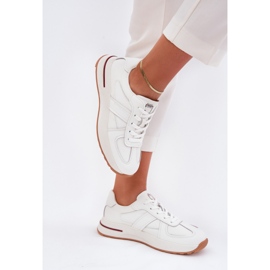 Women's Leather Sports Shoes Sneakers Big Star af Daniel Lopez SS2D4042 White hvid
