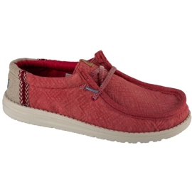 Hey Dude Hej fyr Wally Jute M 43085-79B sko rød