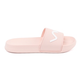 Shelvt Pink flip -flops med inskriptionen lyserød