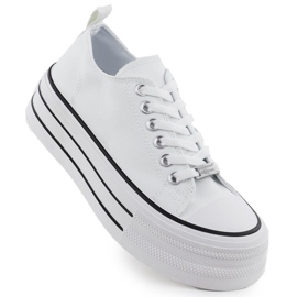 Lav sneakers på White News 9156 -platformen hvid