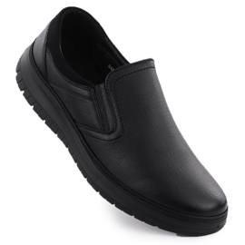Mænds sko elegante glidende sort unisoft 7155