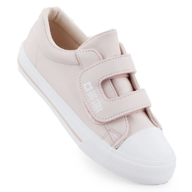 Big Star LL374072 lyserøde sneakers fra økologisk læder lyserødt læder