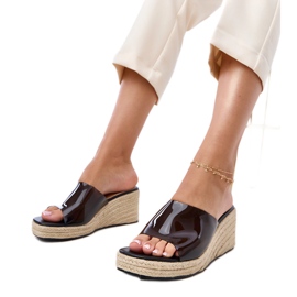 Gennemsigtige espadrilles flip flops felicity beige