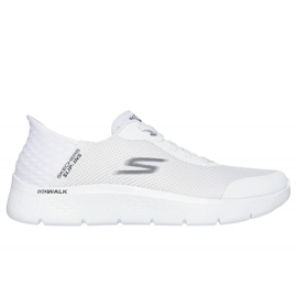 Skechers går gå flex hænder op m 216324BRN sko hvid
