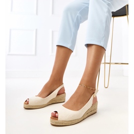 Beige Sandaler Espadrilles på Wedge Nevarez
