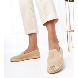 Beige Espadrilles på Luna -platformen