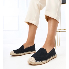 Sorte Espadrilles på Luna -platformen