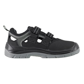 Arbejdssko Sandaler med velcro med en metalløft Urgent 352/S1 sort
