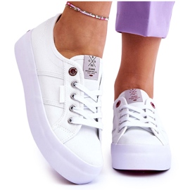 Kvinders sneakers på Cross Jeans LL2R4040 Platform White hvid