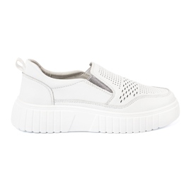 Sergio Leone Hvid Openwork Women's Shoes på platformen
