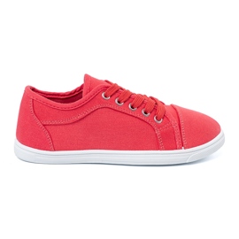 Shelvt Røde snørede sneakers