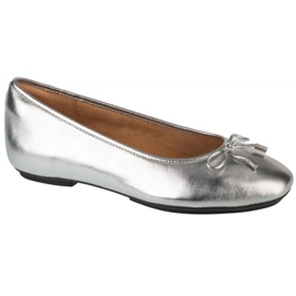 Women's Ballerinas Fitflop Delicato Bow Soft Ballerina IH2-011 Metallic med en bue sølv