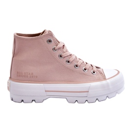 Nude Big Star damesneakers LL274157 lyserød