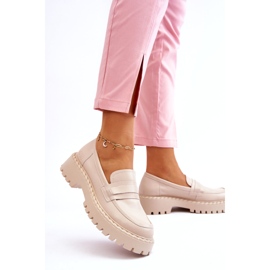 Women's Big Star LL274457 Læder Moccasins beige