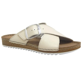 Befado Kvinders læder hjemmesko 158d293 beige