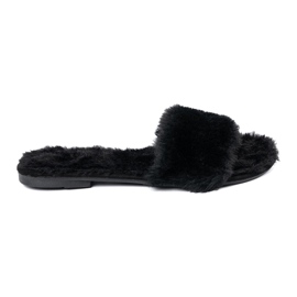 Seastar Sort flip flops med blød pels