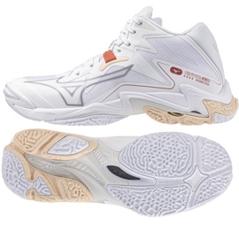 Mizuno Wave Lightning Z8 Mid V1GC240525 volleyballsko hvid